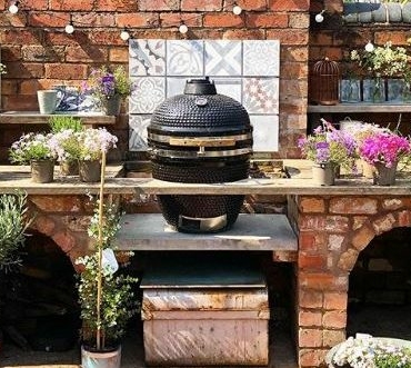 a boho styled bbq area in worcester