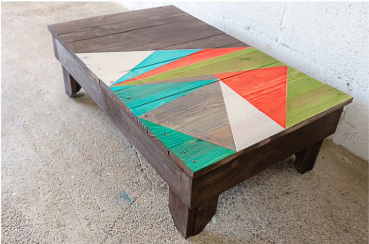 a beautiful coffee table made from pallets