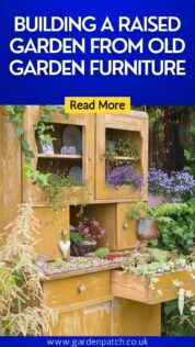 BUILDING A RAISED GARDEN FROM OLD GARDEN FURNITURE-min
