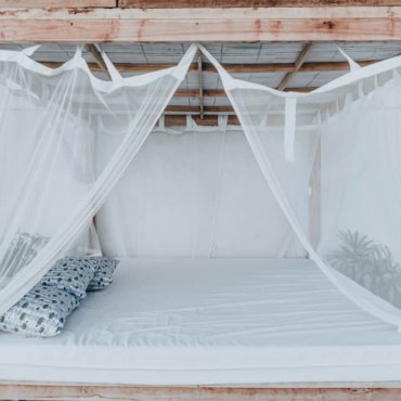 how to attach mosquito net to gazebo