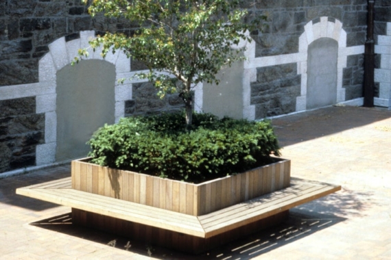 square planter bench