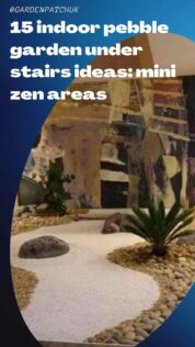 15 indoor pebble garden under stairs ideas mini zen areas-min