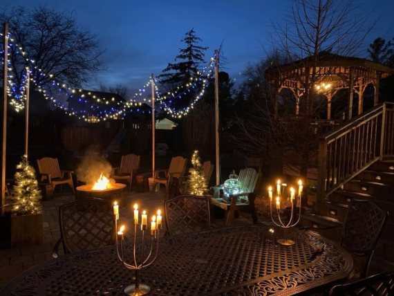 add a fire pit or brazier