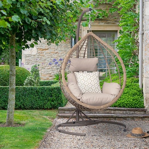 bramblecrest chedworth single tulip hanging cocoon chair