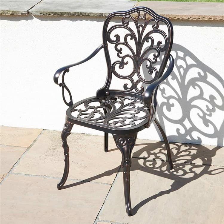 cast aluminium armchair