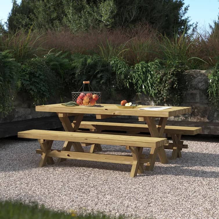 fernleaf romford rectangular 6 person long dining set