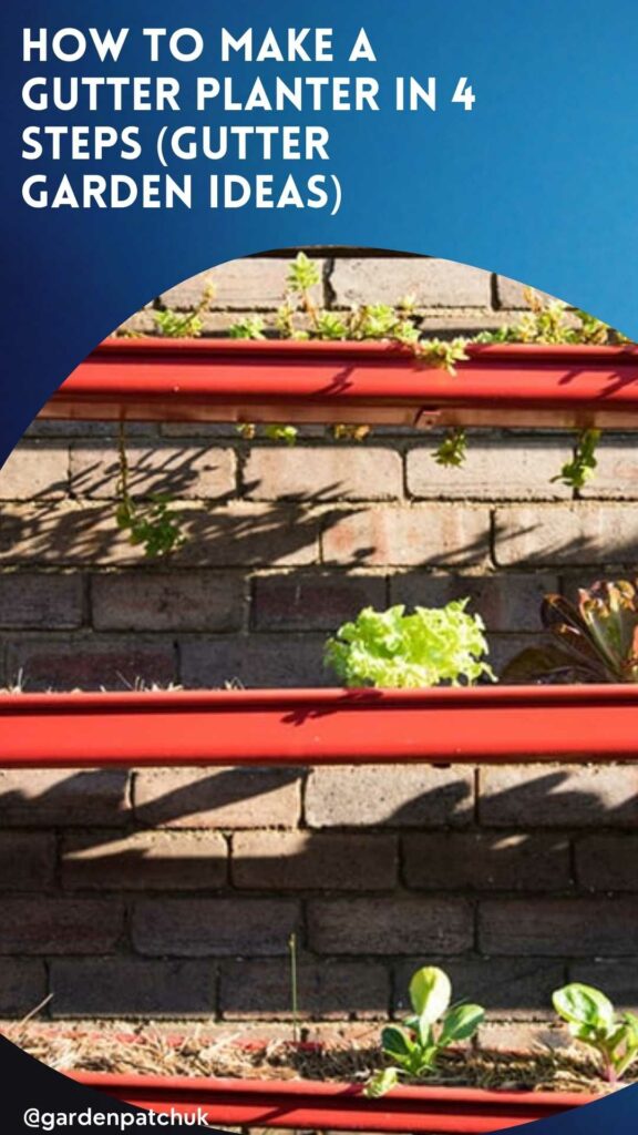 HOW TO MAKE A GUTTER PLANTER IN 4 STEPS (GUTTER GARDEN IDEAS)-min