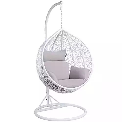 Yaheetech Garden Egg Swing Chair with Cushion and Cover