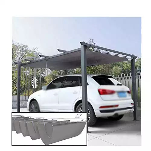 LJIANW Retractable Sun Shade Sail