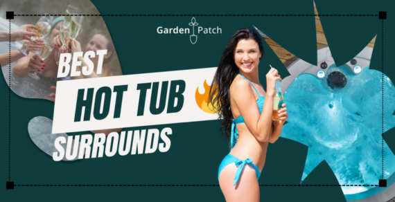 best hot tub surrounds image with girl stood next to hot tub in bikini